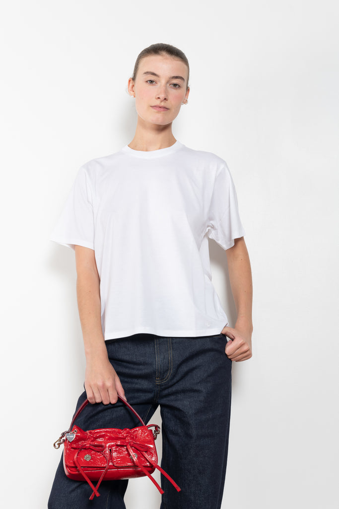 The Telanto Tee by Loulou Studio is a loose round neck t-shirt in a beautiful superior pima cotton