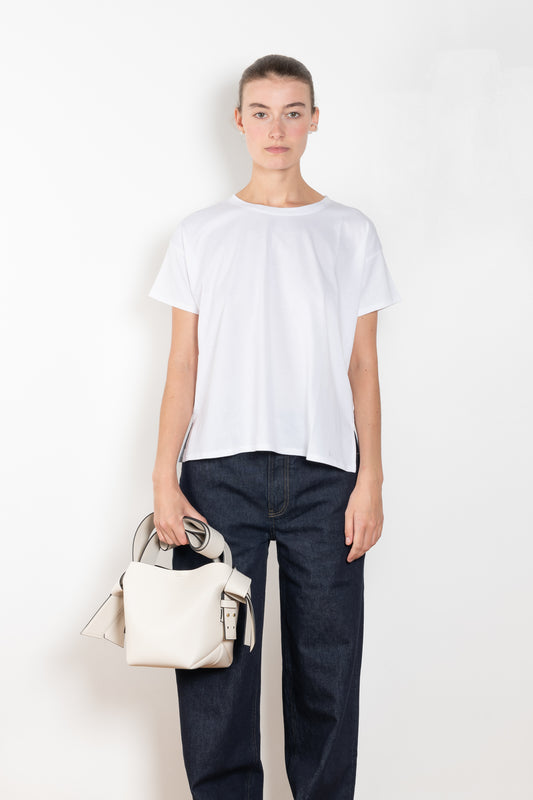 The Basiluzzo Tee by Loulou Studio is a loose boxy round neck t-shirt in a beautiful superior pima cotton