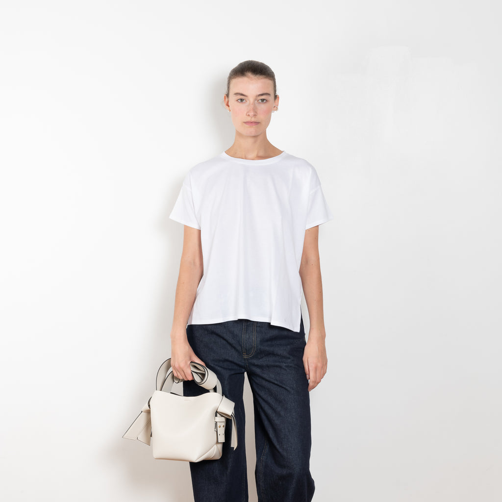 The Basiluzzo Tee by Loulou Studio is a loose boxy round neck t-shirt in a beautiful superior pima cotton