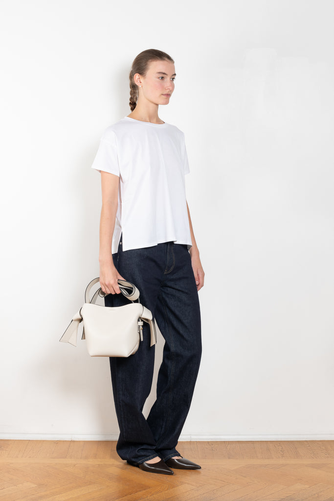 The Basiluzzo Tee by Loulou Studio is a loose boxy round neck t-shirt in a beautiful superior pima cotton