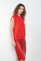 The Mari Top by Loulou Studio has is a sleeveless top in a deep red in cashmere