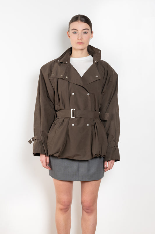 The High Collar Trench by Magda Butrym is a lightweight cotton trench jacket