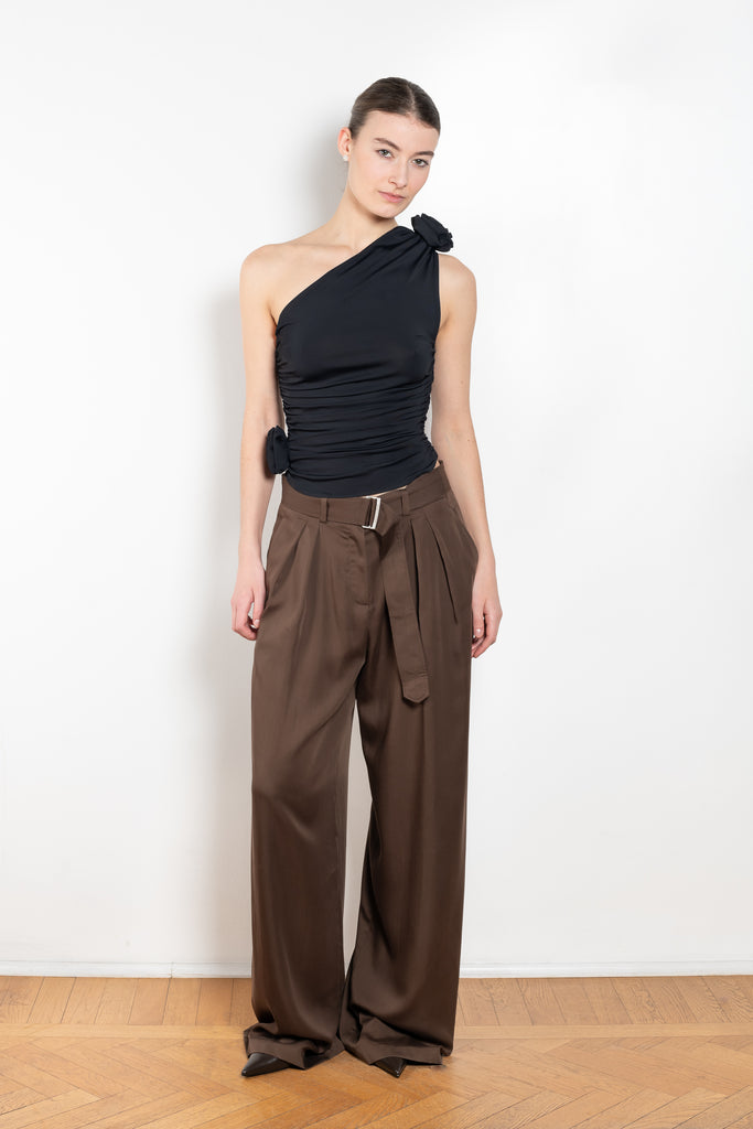 The Wide Leg Lyocell Trouser by Magda Butrym are made in a fluid fabric with a comfortable fit yet polished look