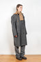 The Corduroy Collar Coat by Meryll Rogge is an oversized cotton coat with an exaggerated shoulder line and a corduroy collar