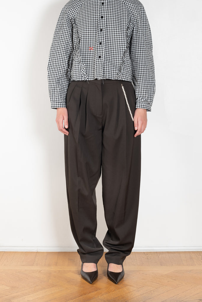 The Aga Pants by Nackiye is a pleated peg style pants with an easy fit