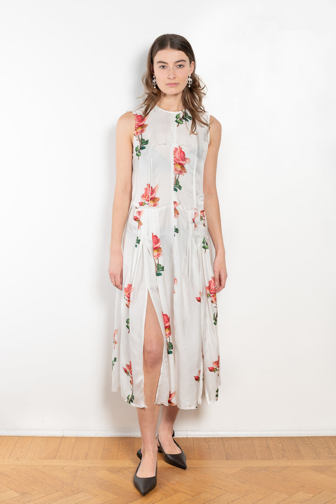 The Daydream Dress by Nackiye is a silk chiffon dress with a seasonal floral print