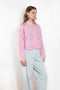 The Kawai Shirt by Nackiye is a&nbsp;classic cropped shirt with tapered sleeves and hand raped ruffle detail with raw edges