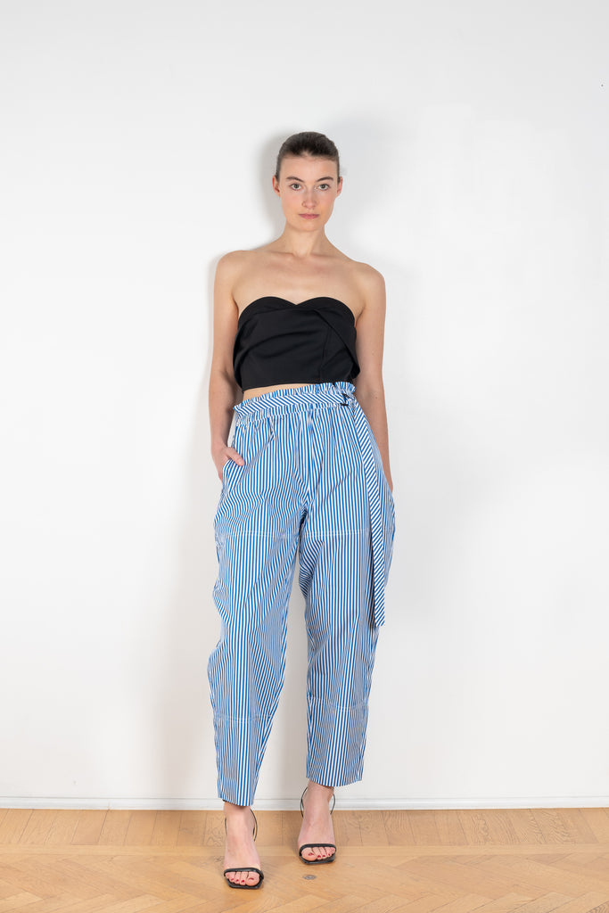 The Sultan Pant by Nackiye is a harem style loose fitting pants with an elastic waist and buckled belt