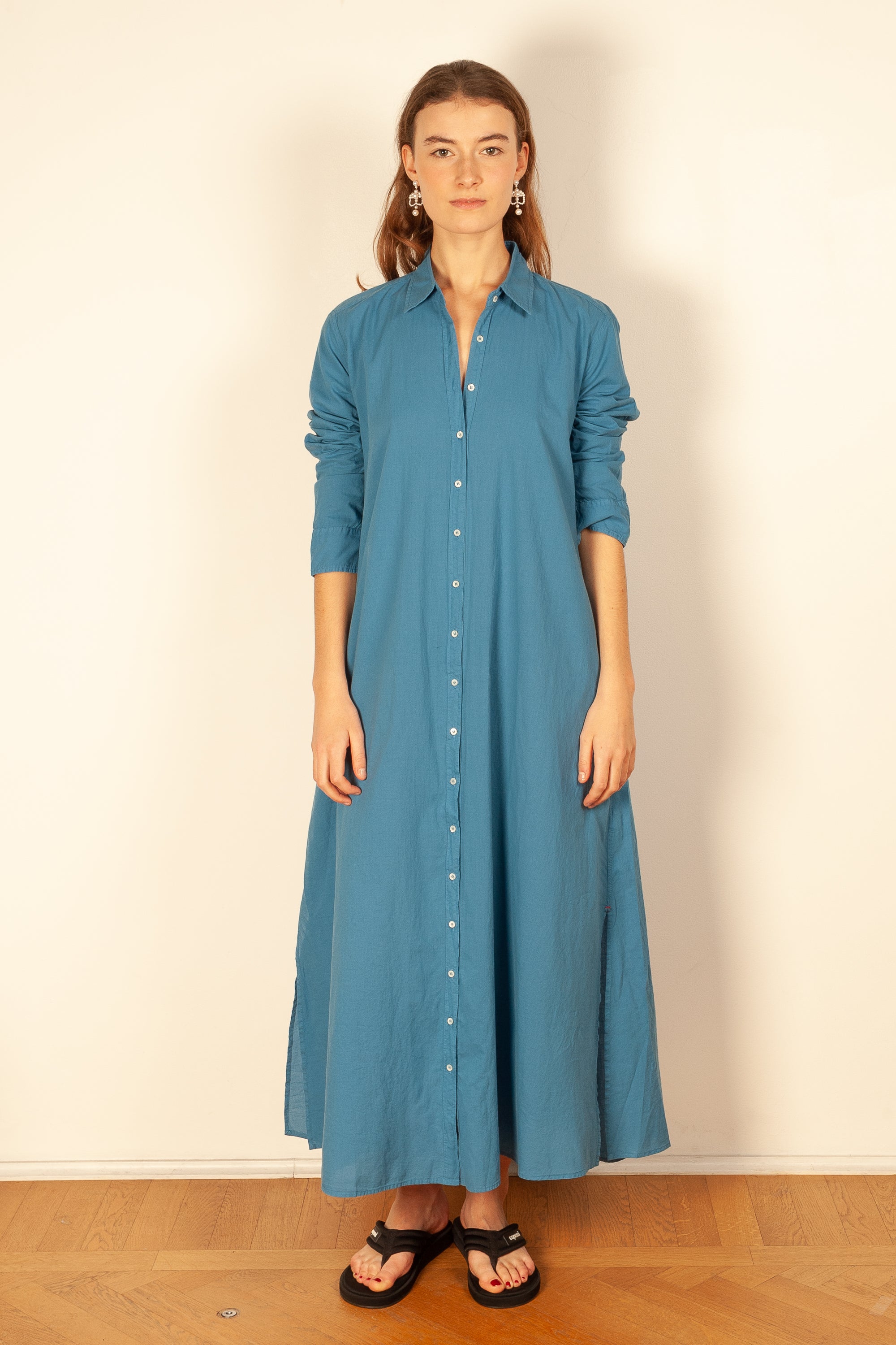 Boden Womens US Size 6 UK 10 Denim Shirt Dress Blue Button Front