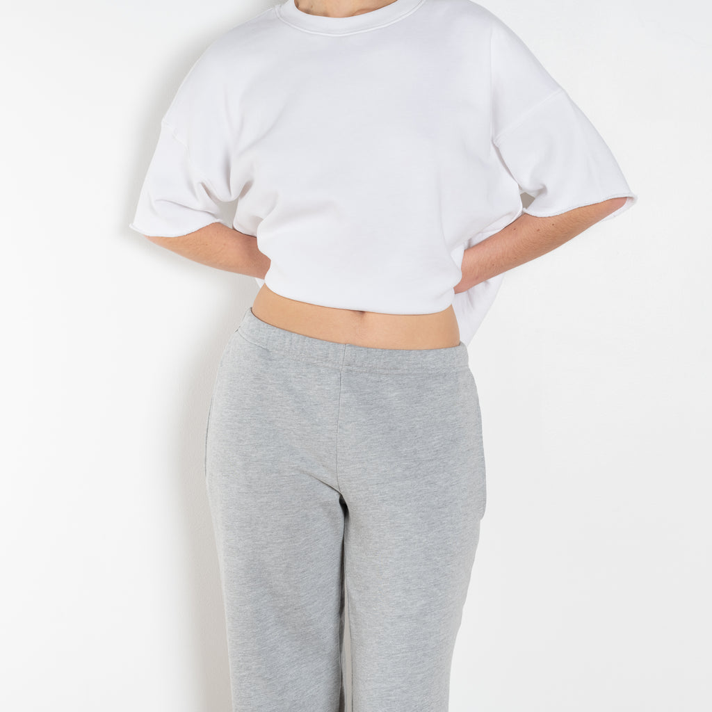 The Emmette Sweatpants by Xirena is a soft fleece jogger with a relaxed fit, subtle wide legs and pockets