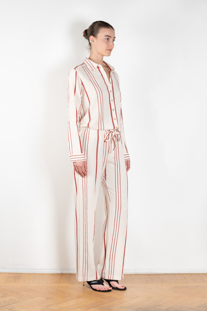 The Trent Pants by Xirena is a relaxed trouser with stripes in a cotton and rayon blend